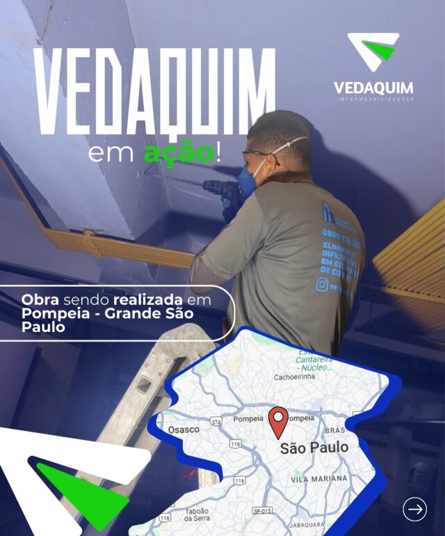 Obras da Semana Vedaquim 💙

Nesta semana, nossa equipe entrou em ação em três regiões estratégicas:
📍 Grande São Paulo
📍 Santo André
📍 Caraguatatuba

Soluções técnicas, rápidas e sem quebra-quebra.
Com tecnologia de ponta e precisão, protegemos estruturas e valorizamos patrimônios.

💧 Infiltrou? Chama a Vedaquim.